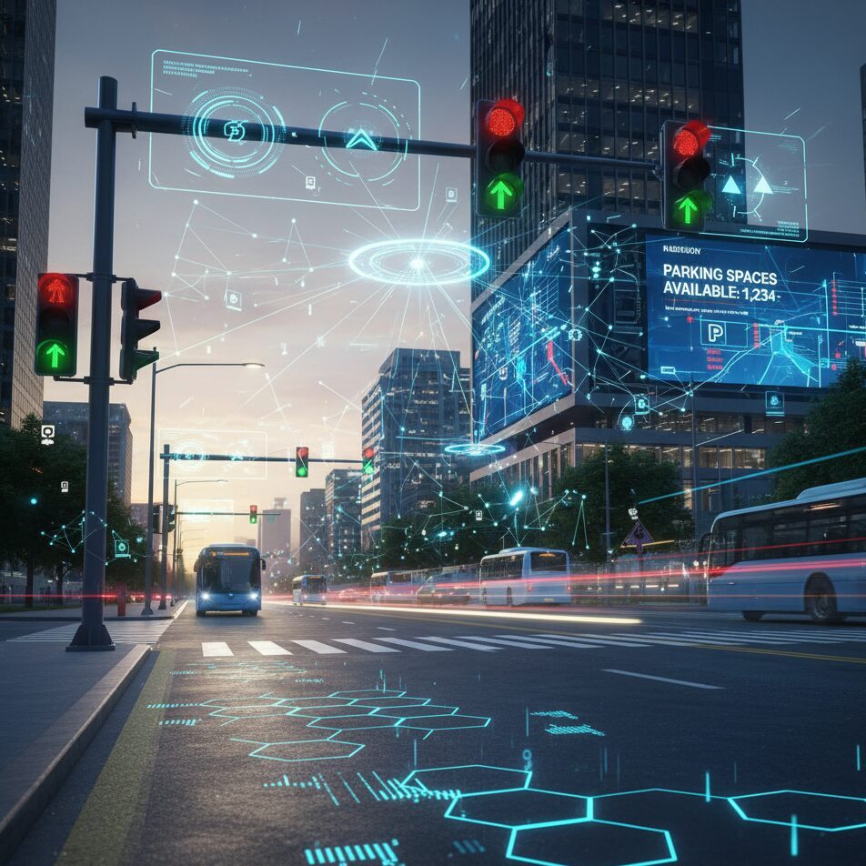 Illustration of Smart Traffic Sensors